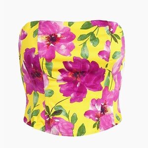 New Favorite Daughter Lanai Floral Strapless Bustier Top | 4